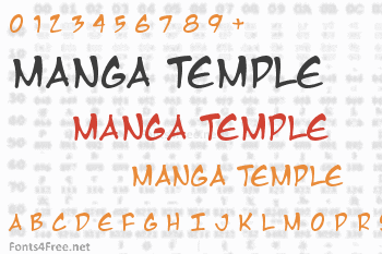 Manga Temple Font