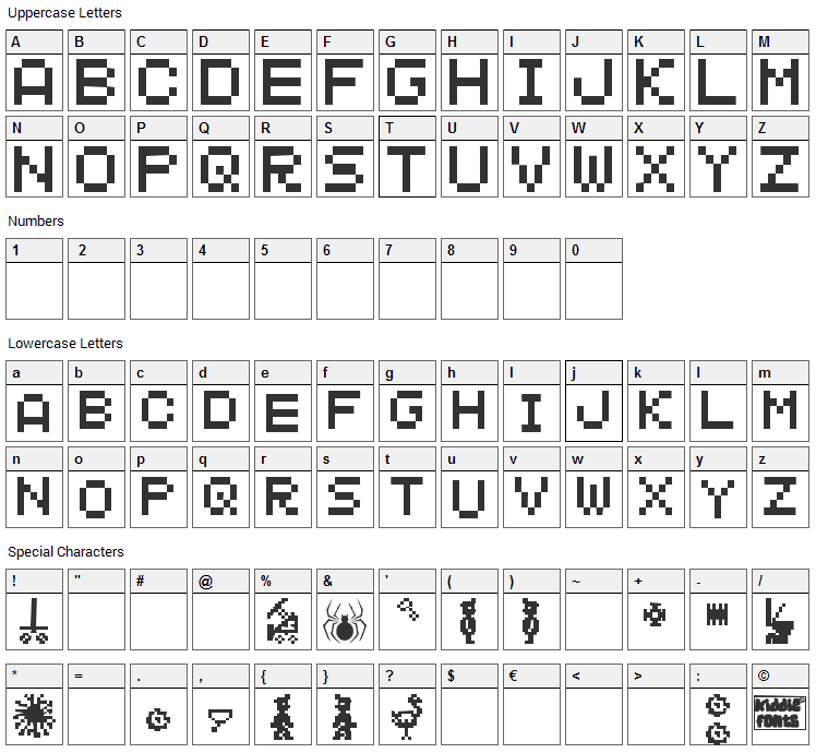 Minecraft PE font by KiddieFonts