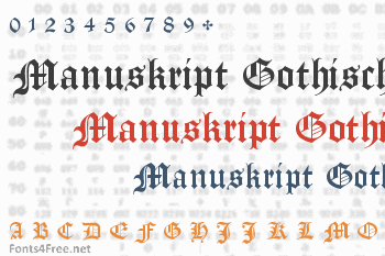 Manuskript Gothisch Font