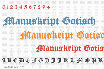 Manuskript Gotisch Font