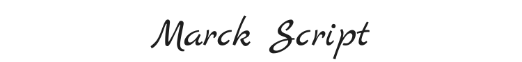 Marck Script Font Preview