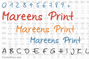 Mareens Print Font