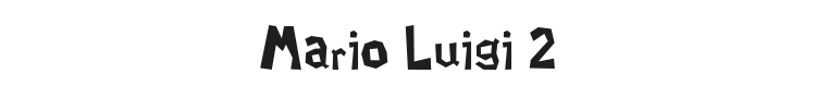 Mario Luigi 2 Font Preview