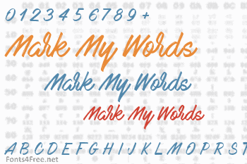 Mark My Words Font