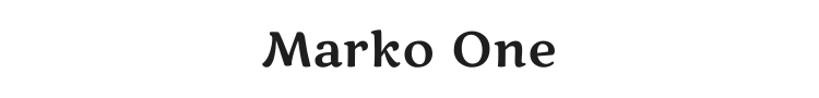 Marko One Font