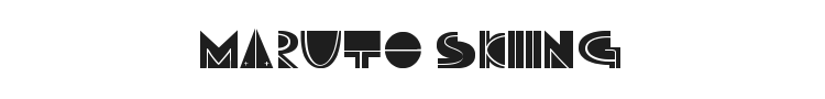 Maruto Skiing Font