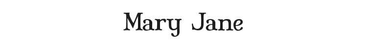 Mary Jane Font Preview