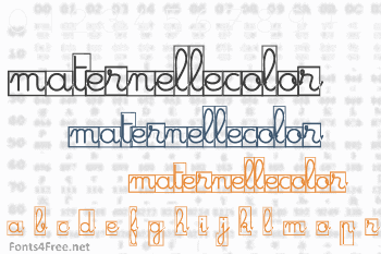 Maternellecolor Cursive Case Font