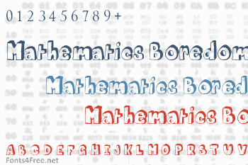 Mathematics Boredom Font