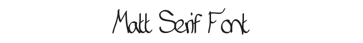 Matt Serif Font Preview
