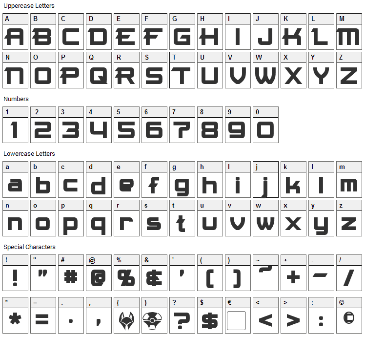 Maximize Font Character Map