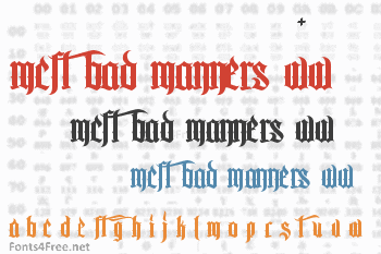 MCF Bad Manners WW Font