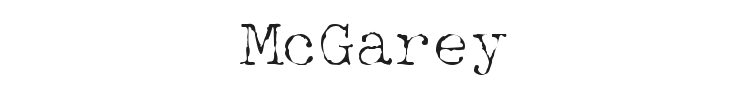 McGarey Font Preview