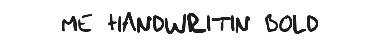 Me Handwritin Bold Font Preview