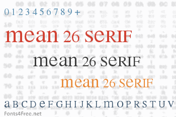 Mean 26 Serif Font