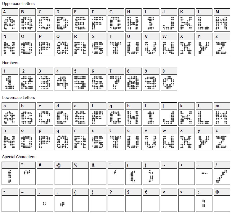 Medication Needed Font Character Map