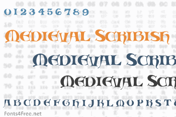 Medieval Scribish Font