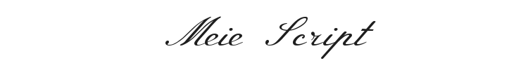 Meie Script Font Preview