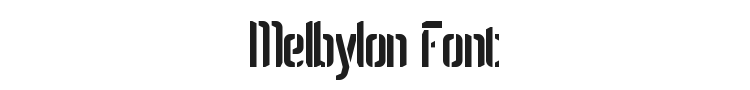 Melbylon Font Preview