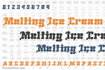 Melting Ice Cream Font