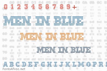 Men In Blue Font