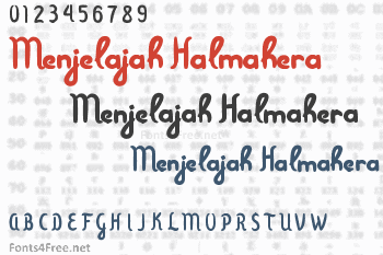 Menjelajah Halmahera Font