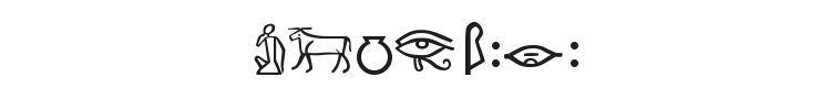 Meroitic Hieroglyphics Font Preview