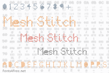 Mesh Stitch Font