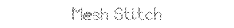 Mesh Stitch Font