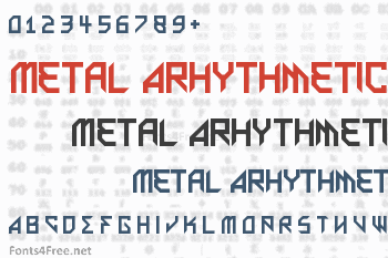 Metal Arhythmetic Font