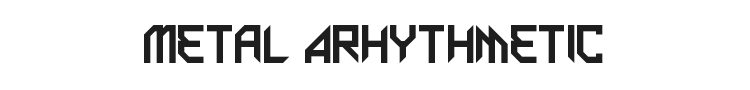 Metal Arhythmetic Font