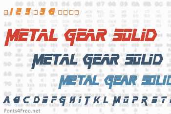 Metal Gear Solid Font