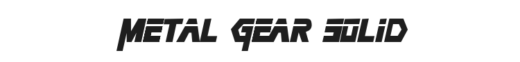 Metal Gear Solid Font Preview
