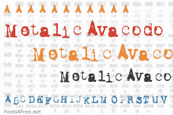 Metalic Avacodo Font