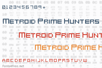 Metroid Prime Hunters Font