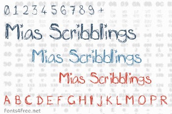 Mias Scribblings Font