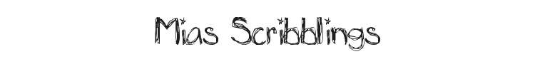 Mias Scribblings Font Preview