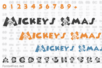 Mickeys Merry Christmas Font