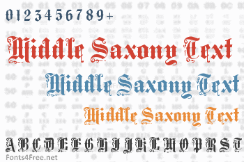 Middle Saxony Text Font