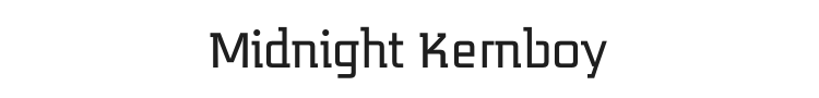 Midnight Kernboy Font Preview