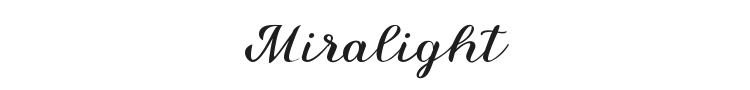 Miralight Font Preview