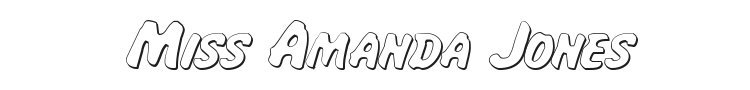 Miss Amanda Jones Font