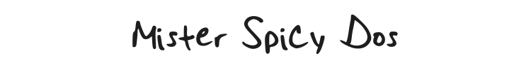 Mister Spicy Dos Font Preview