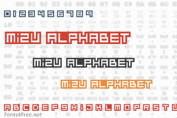 Mizu Font Alphabet Font