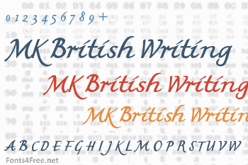 MK British Writing Font