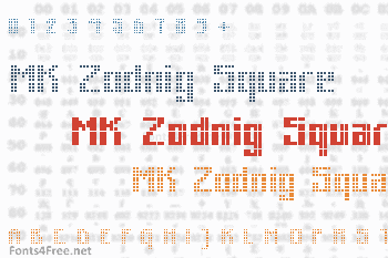 MK Zodnig Square Font