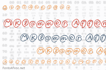 MKlammer Affen Font