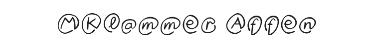 MKlammer Affen Font Preview