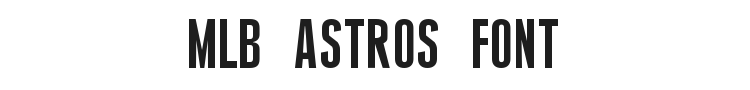 MLB Astros Font