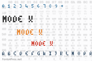 Mode X Font